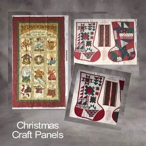 Christmas Panels (2) Cotton Fabric Craft
